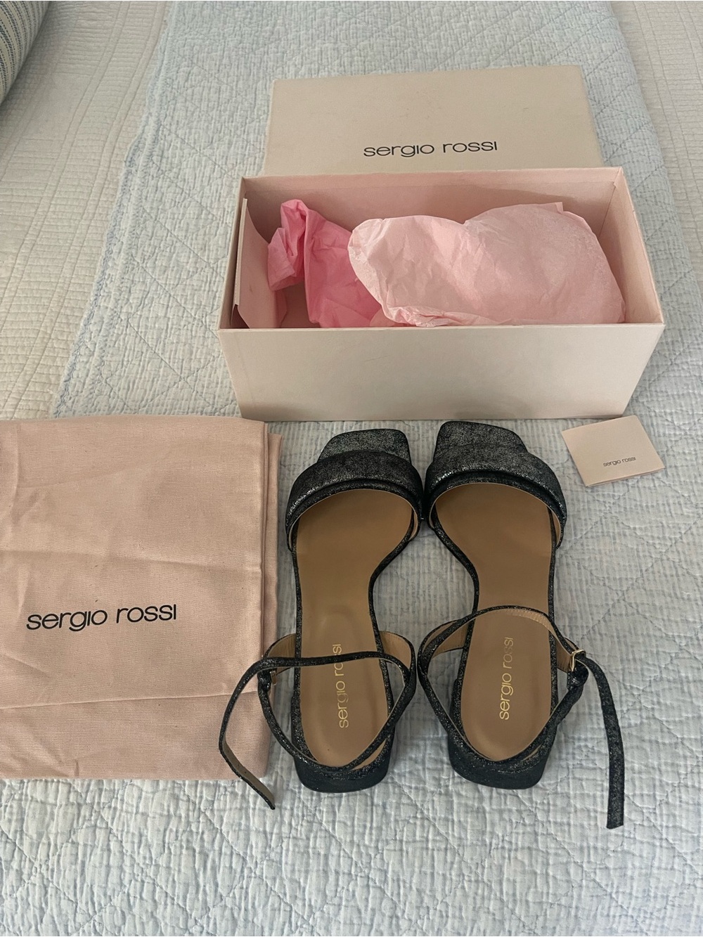 NWT Sergio Rossi leather sandals